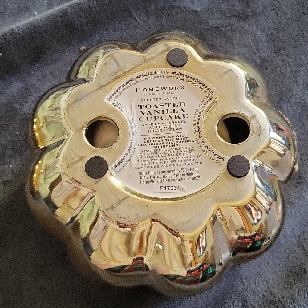 Homeworx by Harry Slatkin metalic gold candle holder